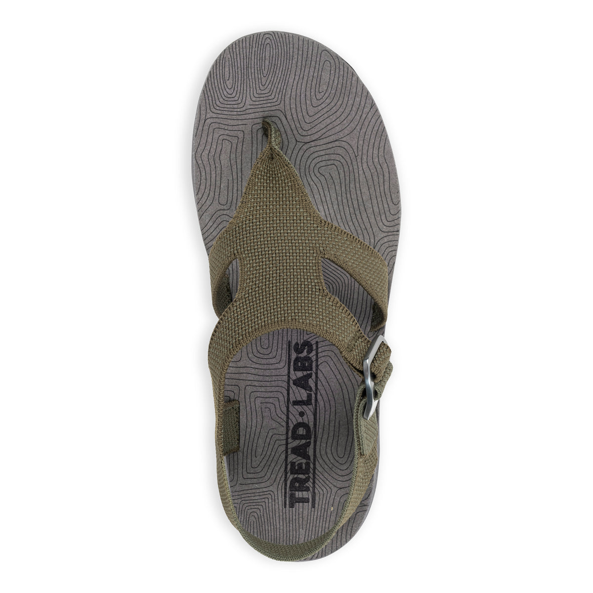Top View of Men's Albion Sandal in Forest on a white background.