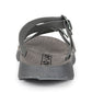 Rear view of Men's Redway Slide Sandal in Rock gray on a white background.